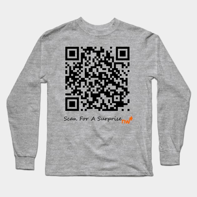 Surprise QR Code Long Sleeve T-Shirt by nenedasher